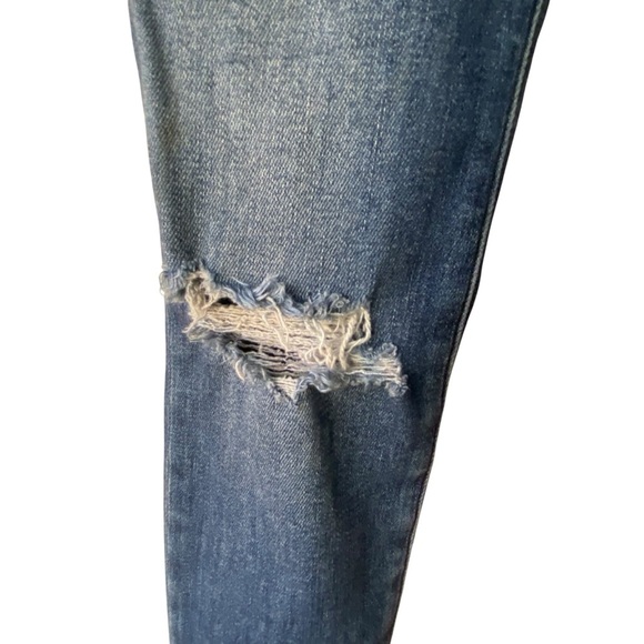 FRAME Denim Saxon Wash High Rise  Le Skinny Distressed Raw Edge Jeans SZ 25 - Picture 6 of 13